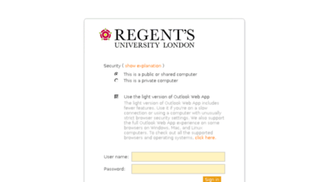 webmail.regents.ac.uk