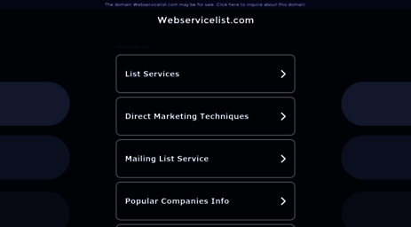 webservicelist.com