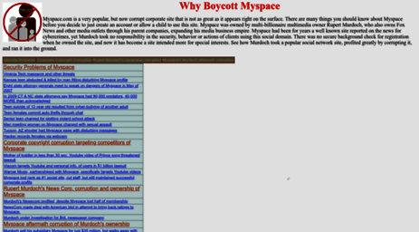 whyboycottmyspace.com