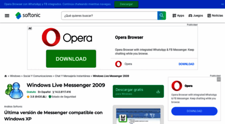 windows-live-messenger-2009.softonic.com